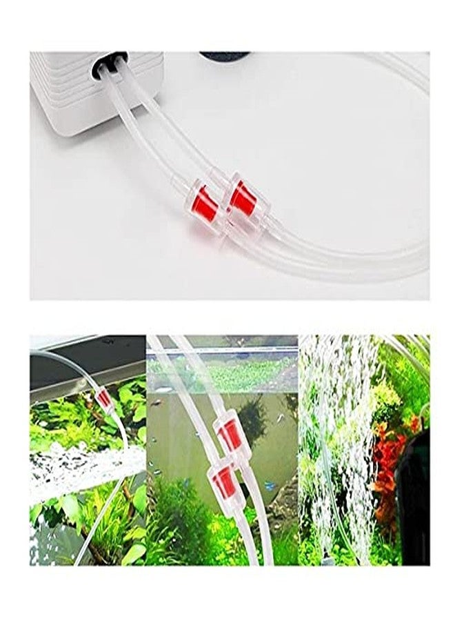 Vayinato Aquarium Air Pump Check Valve One Way, 2 Pcs - Fish Tank Non-Return Valve Plastic Accessories (Red) - Image 2